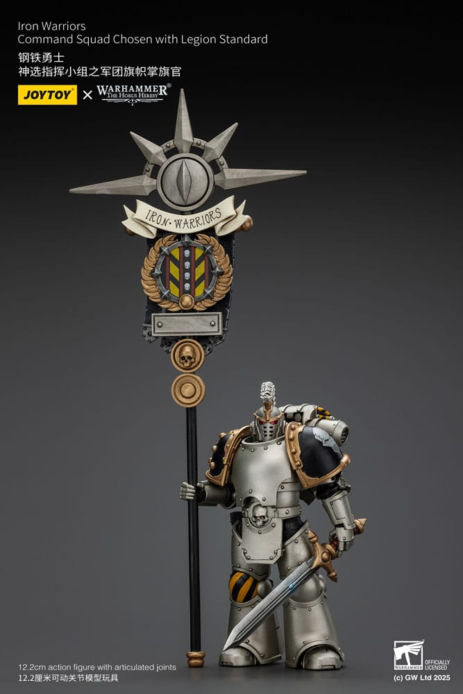 Warhammer The Horus Heresy Actionfigur 1/18 lron Warriors Command Squad Chosen with Legion Standard 12 cm - Preorder - ETA: 26.01.2026