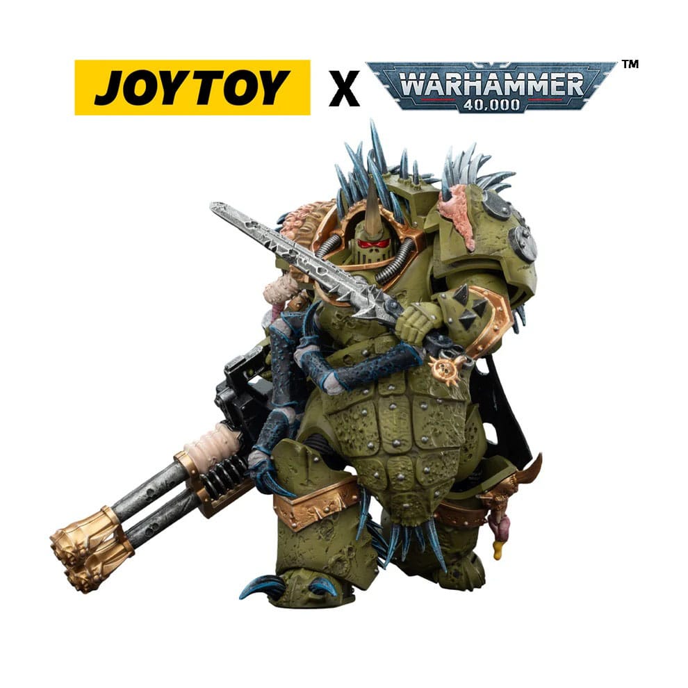 Warhammer 40,000 Actionfigur Death Guard Blightlord Terminator 1 with Reaper Autocannon and Bubotic Blades 14 cm - Preorder - ETA: 04.05.2026