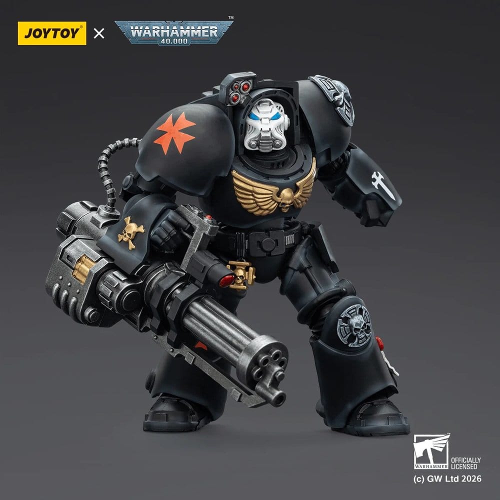 Warhammer 40,000 Actionfigur Black Templars Terminator 3 with Power Fist and Assault Cannon 14 cm - Preorder - ETA: 25.06.2026