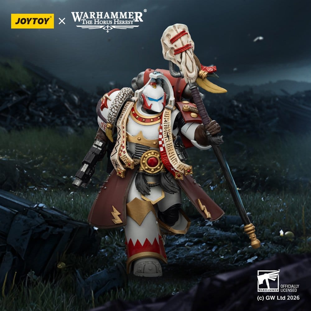 Warhammer 40,000 Actionfigur White Scars Stormseer Consulwith Force Staff and Bolt Pistol 12 cm - Preorder - ETA: 25.08.2026