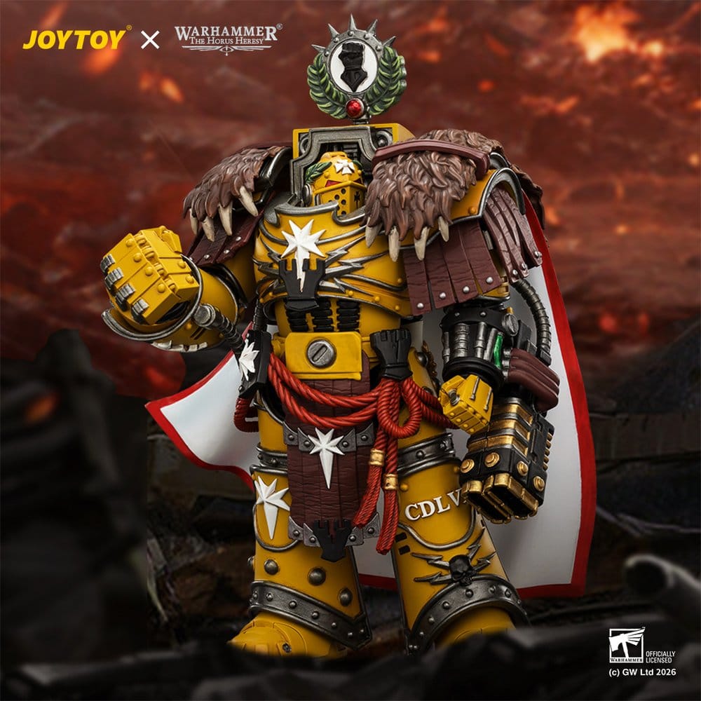 Warhammer Actionfigur Imperial Fists Lord Castellan Evander Garrius, The Tyrant of Cthonia 14 cm - Preorder - ETA: 07.10.2026
