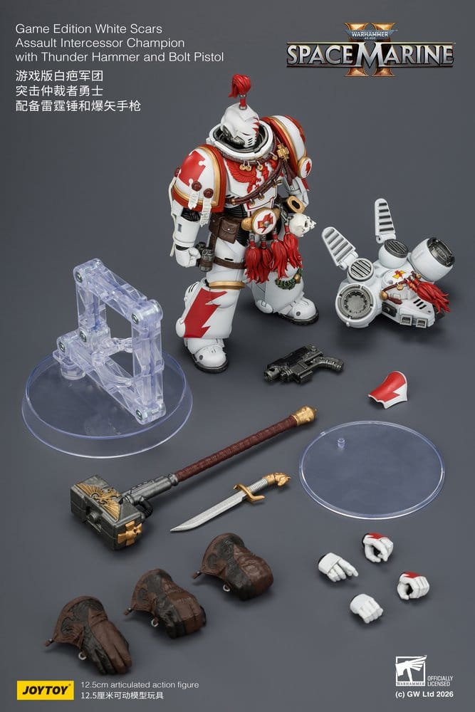 Warhammer Actionfigur Game Edition White Scars Assault Intercessor Champion 13 cm - Preorder - ETA: 25.11.2026