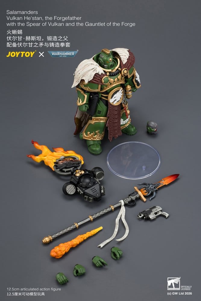 Warhammer Actionfigur Salamanders Vulkan He'stan, the Forgefather 13 cm - Preorder - ETA: 25.11.2026