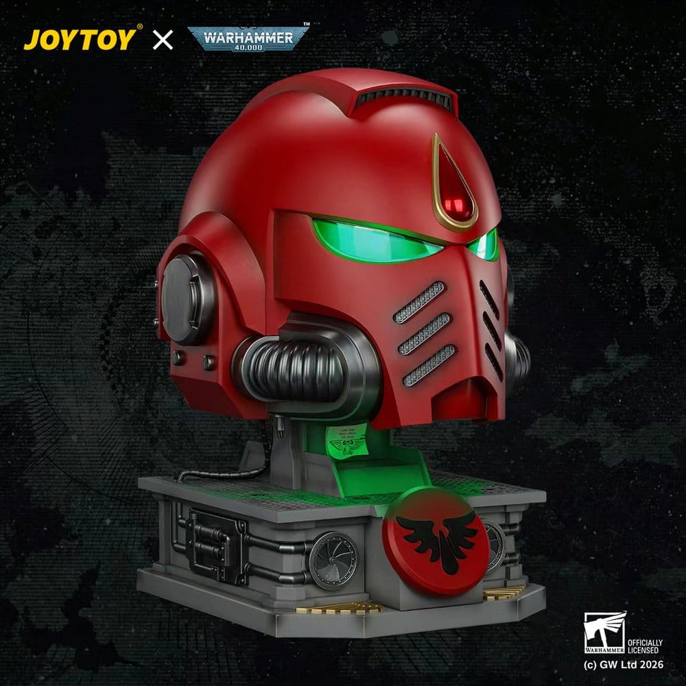 Warhammer Replik Blood Angels MkX Helm & Displayständer 44 cm - Preorder - ETA: 25.05.2027