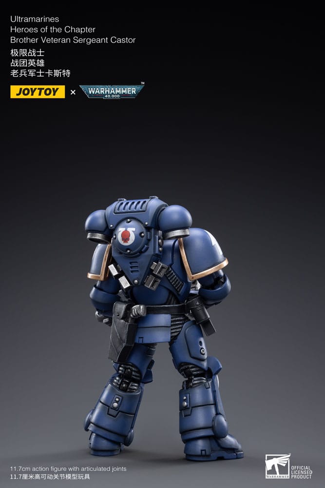 Warhammer 40k Actionfigur 1/18 Ultramarines Heroes of the Chapter Brother Veteran Sergeant Castor 12 cm - Preorder - ETA: 08.09.2025
