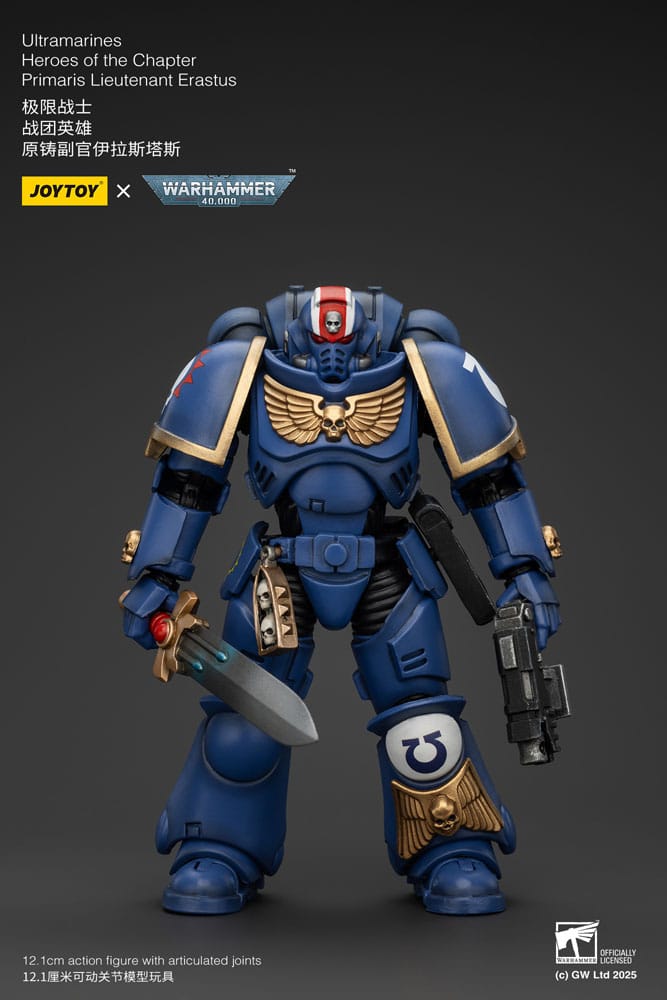 Warhammer 40k Actionfigur 1/18 Ultramarines Heroes of the Chapter Primaris Lieutenant Erastus 20 cm - Preorder - ETA: 08.09.2025