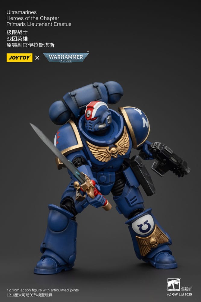 Warhammer 40k Actionfigur 1/18 Ultramarines Heroes of the Chapter Primaris Lieutenant Erastus 20 cm - Preorder - ETA: 08.09.2025