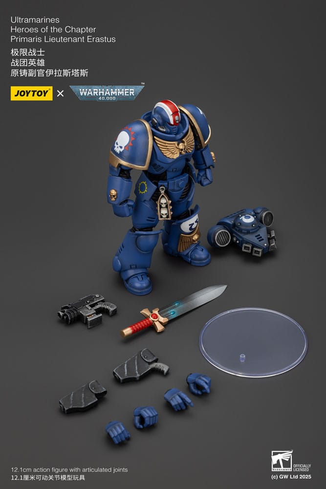 Warhammer 40k Actionfigur 1/18 Ultramarines Heroes of the Chapter Primaris Lieutenant Erastus 20 cm - Preorder - ETA: 08.09.2025