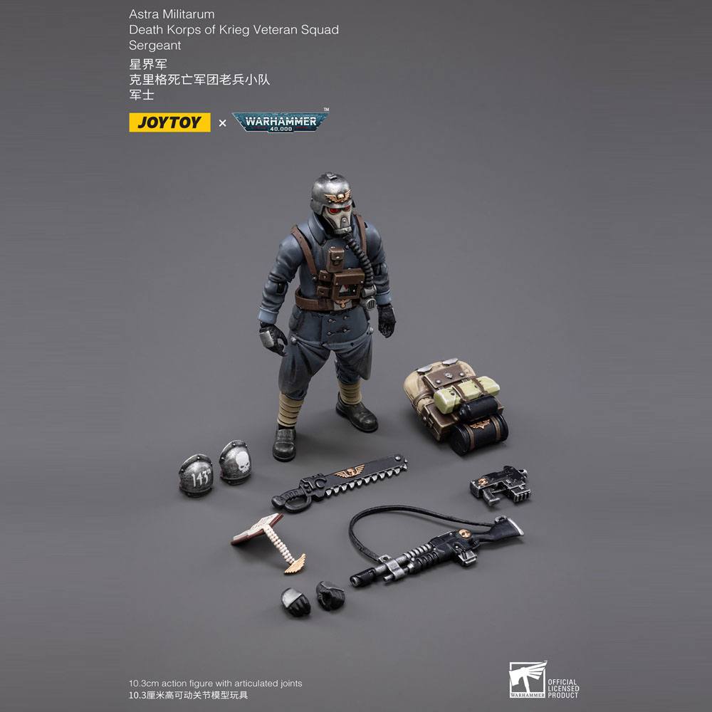 Warhammer 40k Actionfigur 1/18 Death Korps of Krieg Veteran Squad Sergeant 10 cm - Preorder - ETA: 20.11.2025