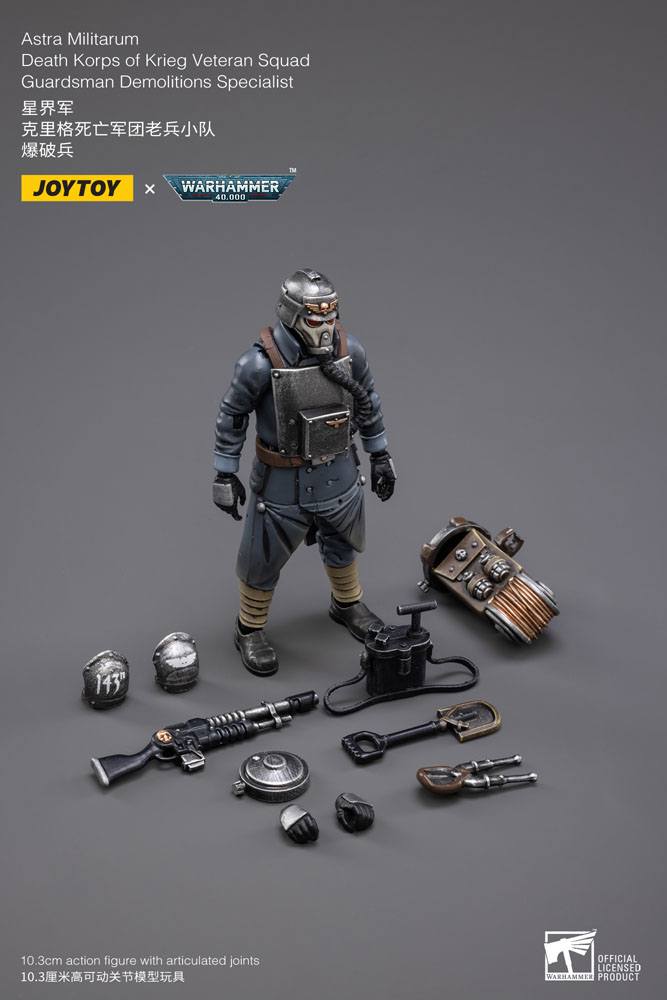 Warhammer 40k Actionfigur 1/18 Death Korps of Krieg Veteran Squad Guardsman Demolitions Specialist 10 cm - Preorder - ETA: 12.12.2025