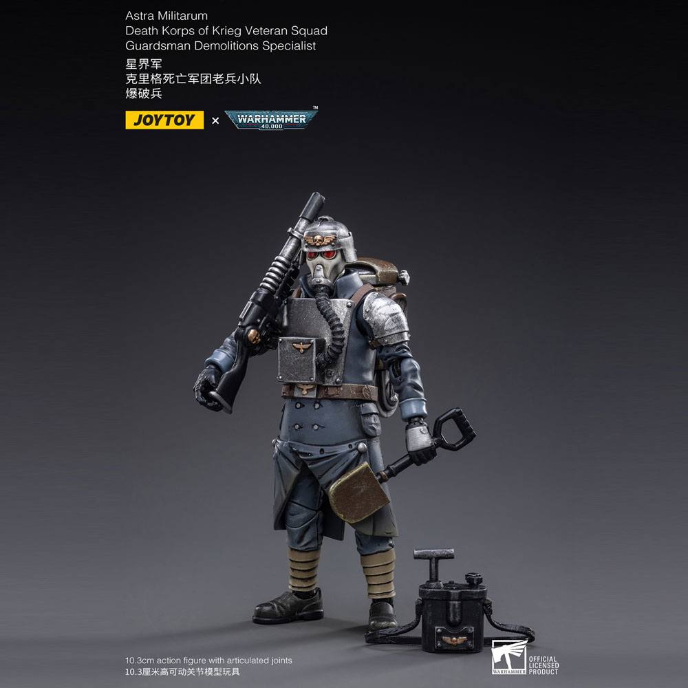 Warhammer 40k Actionfigur 1/18 Death Korps of Krieg Veteran Squad Guardsman Demolitions Specialist 10 cm - Preorder - ETA: 12.12.2025