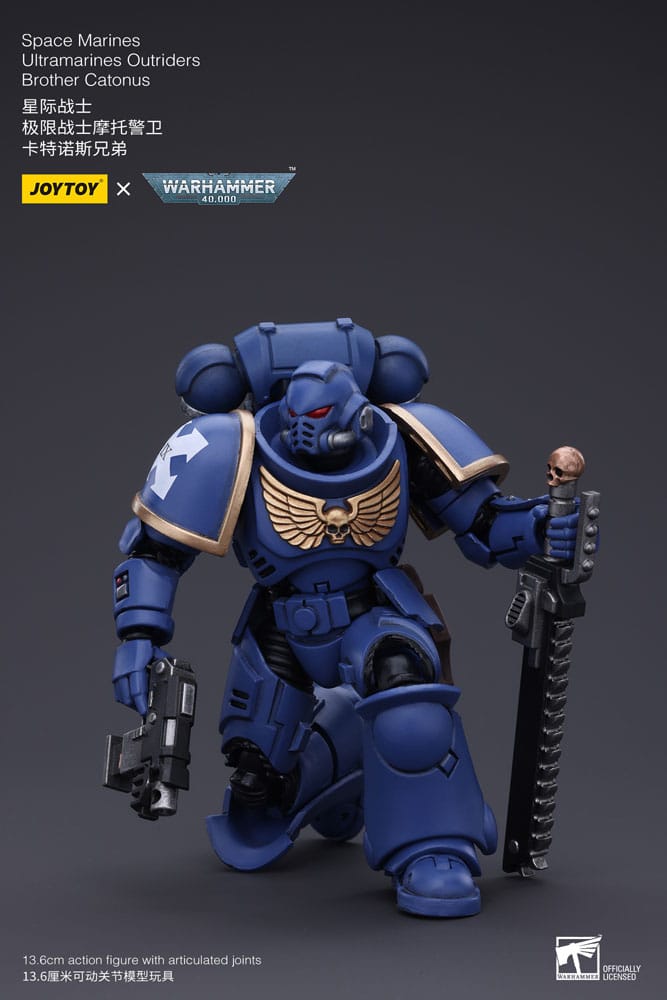 Warhammer 40k Actionfigur 1/18 Space Marines Ultramarines Outriders Brother Catonus 14 cm      - Preorder - ETA: 25.03.2026