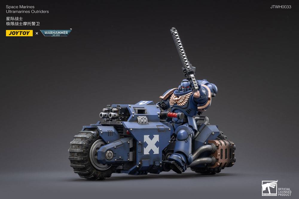 Warhammer 40k Fahrzeug 1/18 Ultramarines Outrider Bike 22 cm  - Preorder - ETA: 25.03.2026