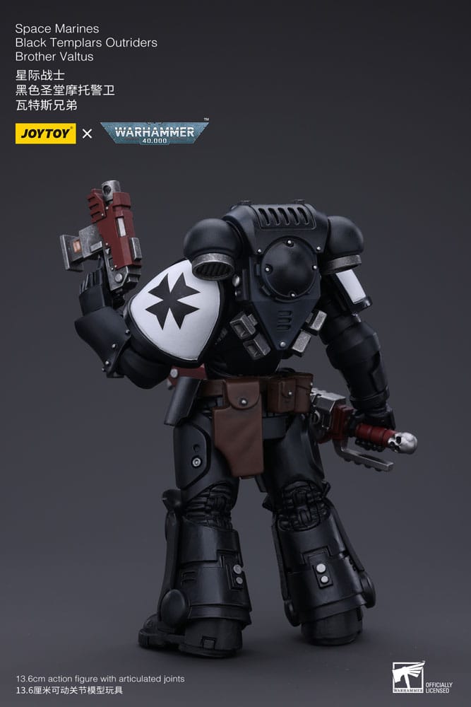 Warhammer 40k Actionfigur 1/18 Space Marines Black Templars Outriders Brother Valtus 14 cm      - Preorder - ETA: 25.03.2026