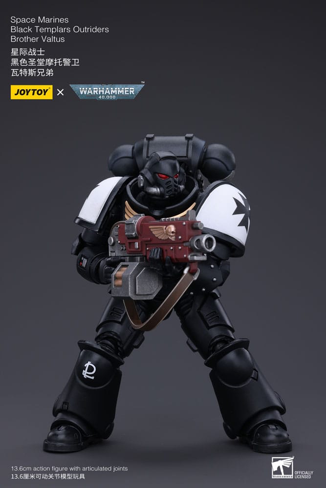Warhammer 40k Actionfigur 1/18 Space Marines Black Templars Outriders Brother Valtus 14 cm      - Preorder - ETA: 25.03.2026