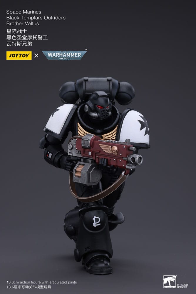 Warhammer 40k Actionfigur 1/18 Space Marines Black Templars Outriders Brother Valtus 14 cm      - Preorder - ETA: 25.03.2026