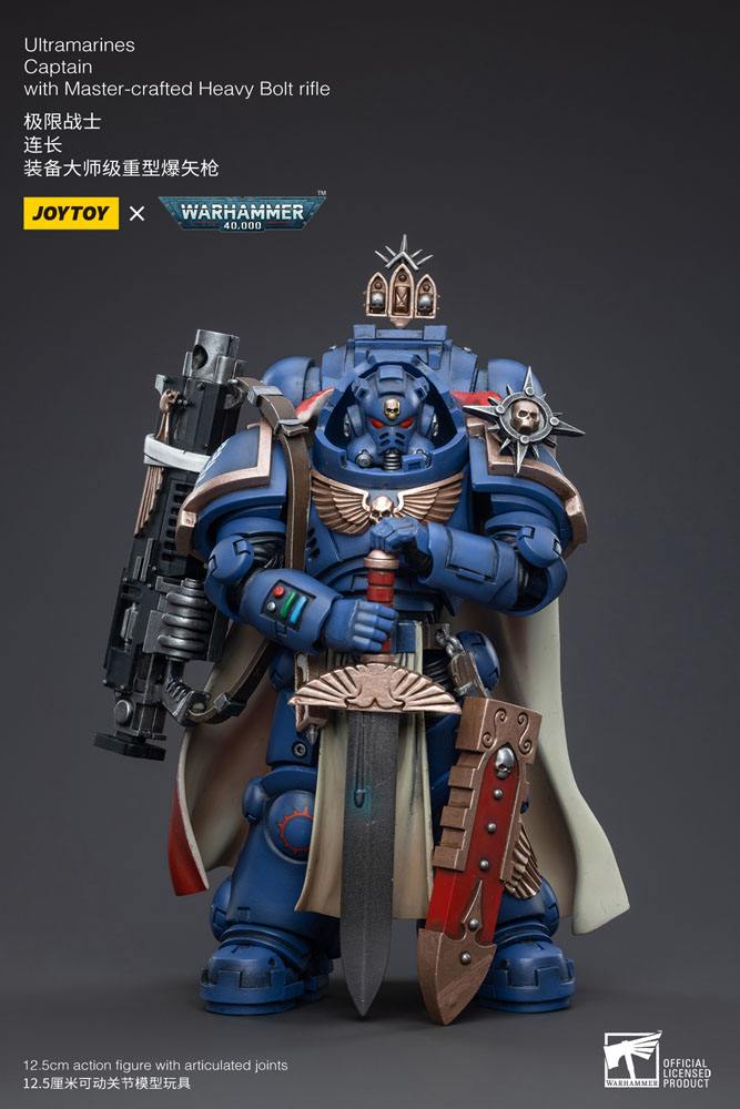 Warhammer 40k Actionfigur 1/18 Ultramarines Captain with Master-Crafted Heavy Bolt Rifle 12 cm - Preorder - ETA: 08.09.2025