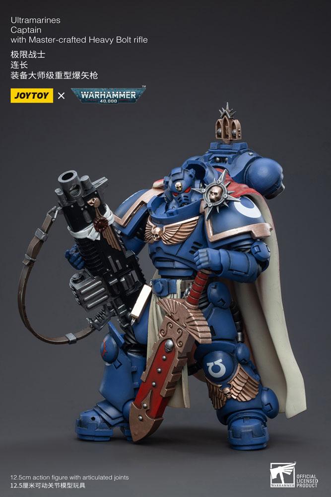 Warhammer 40k Actionfigur 1/18 Ultramarines Captain with Master-Crafted Heavy Bolt Rifle 12 cm - Preorder - ETA: 08.09.2025
