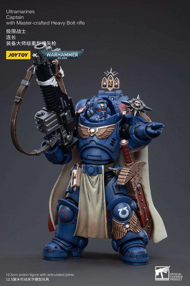 Warhammer 40k Actionfigur 1/18 Ultramarines Captain with Master-Crafted Heavy Bolt Rifle 12 cm - Preorder - ETA: 08.09.2025