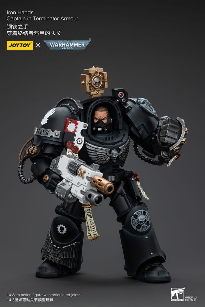 Warhammer 40k Actionfigur 1/18 Iron Hands Captain in Terminator Armour 14 cm - Versand: 5-7 Tage nach Bestellung