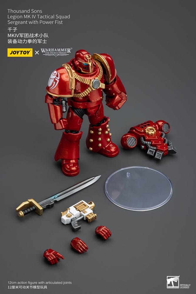 Warhammer The Horus Heresy Actionfigur 1/18 Thousand Sons Legion MK IV Tactical Squad Sergeant with Power Fist 12 cm - Versand: 5-7 Tage nach Bestellung