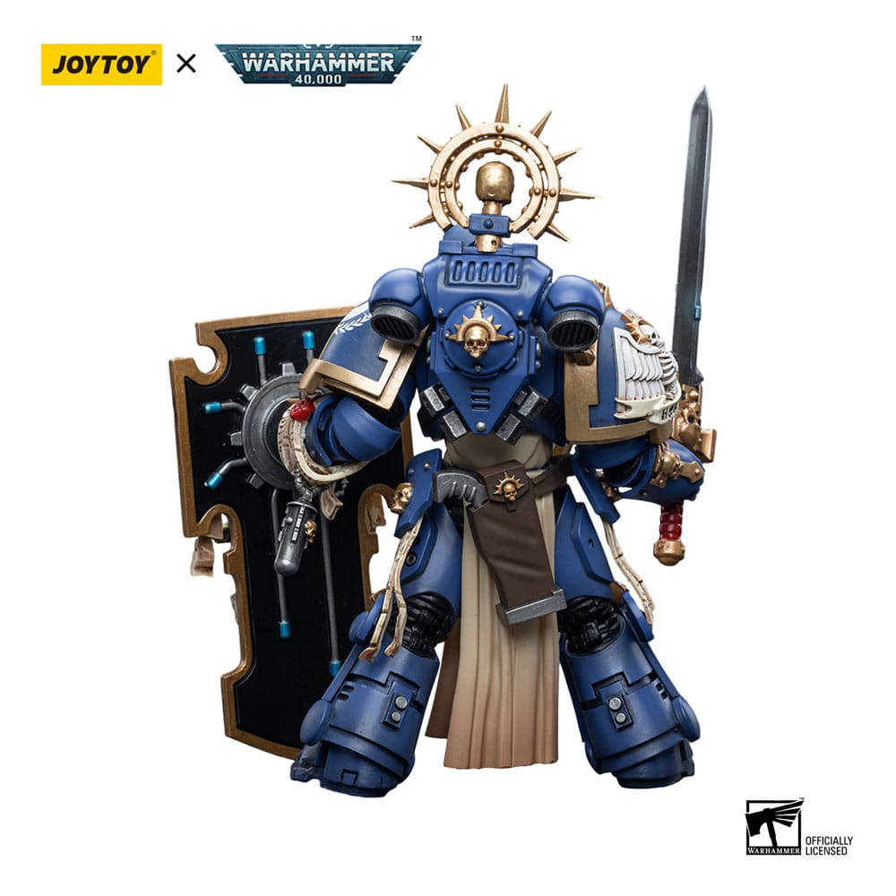 Warhammer 40k Actionfigur 1/18 Ultramarines Primaris Captain with Relic Shield and Power Sword 12 cm - Preorder - ETA: 08.09.2025
