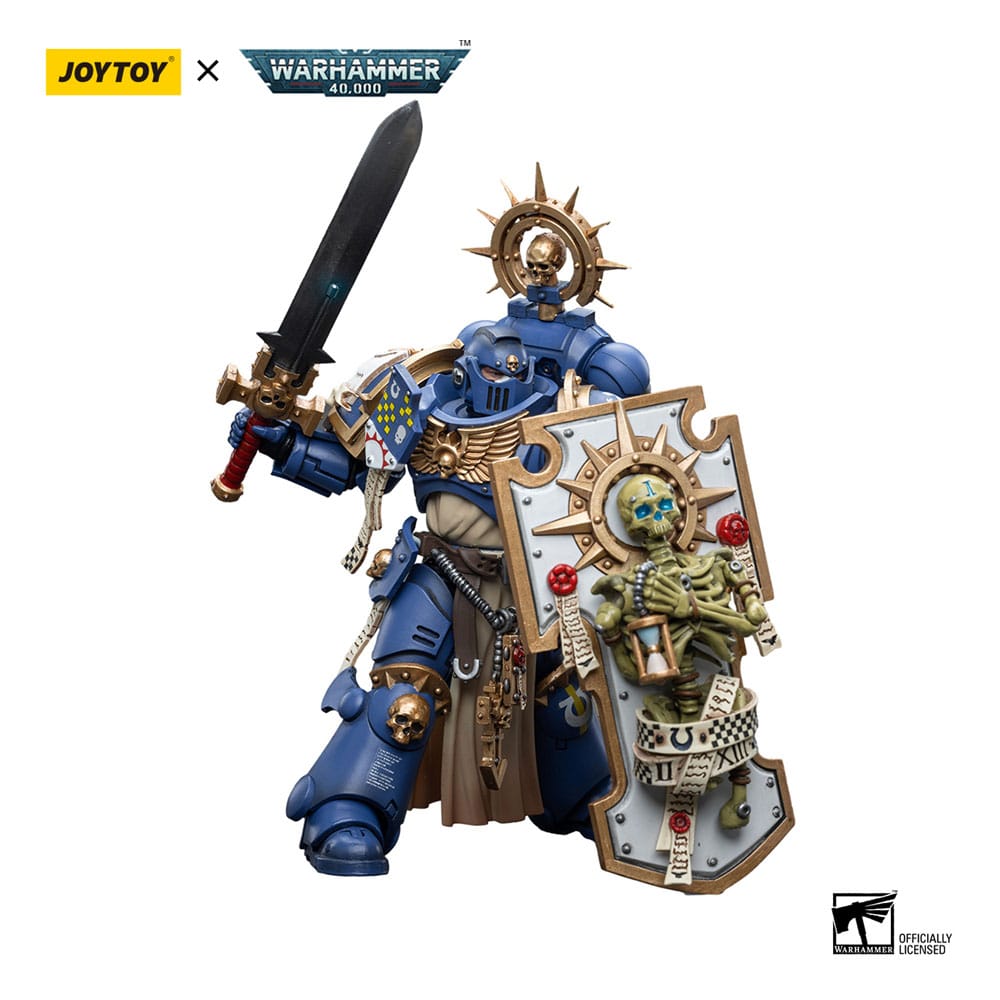 Warhammer 40k Actionfigur 1/18 Ultramarines Primaris Captain with Relic Shield and Power Sword 12 cm - Preorder - ETA: 08.09.2025