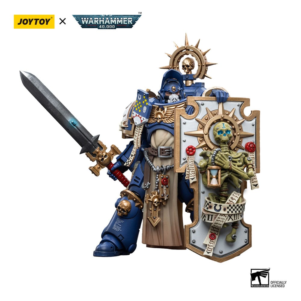 Warhammer 40k Actionfigur 1/18 Ultramarines Primaris Captain with Relic Shield and Power Sword 12 cm - Preorder - ETA: 08.09.2025