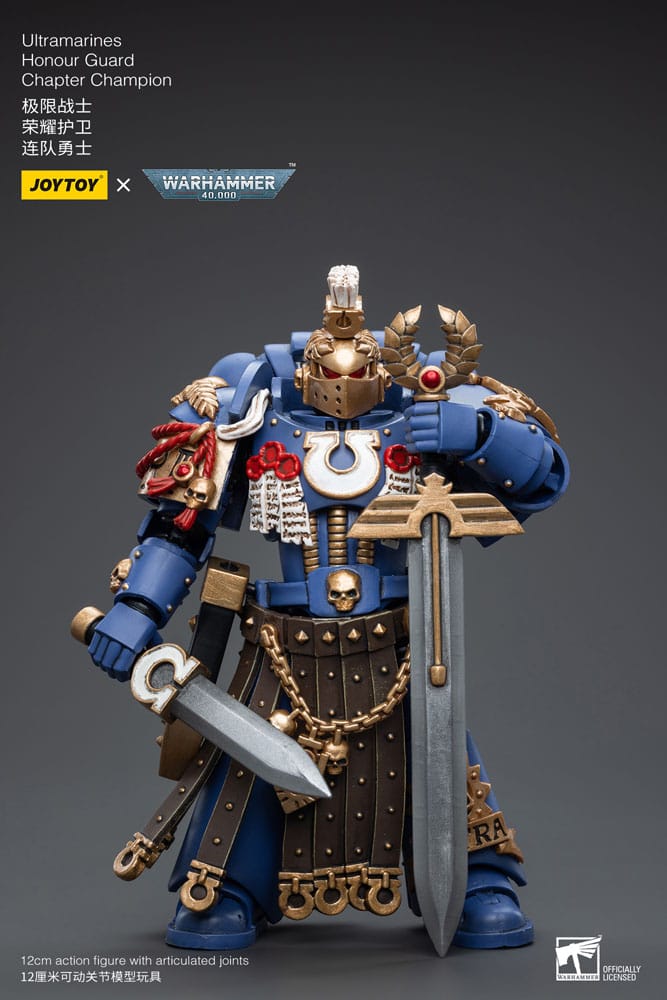 Warhammer 40k Actionfigur 1/18 Ultramarines Honour Guard Chapter Champion 12 cm - Versand: 5-7 Tage nach Bestellung