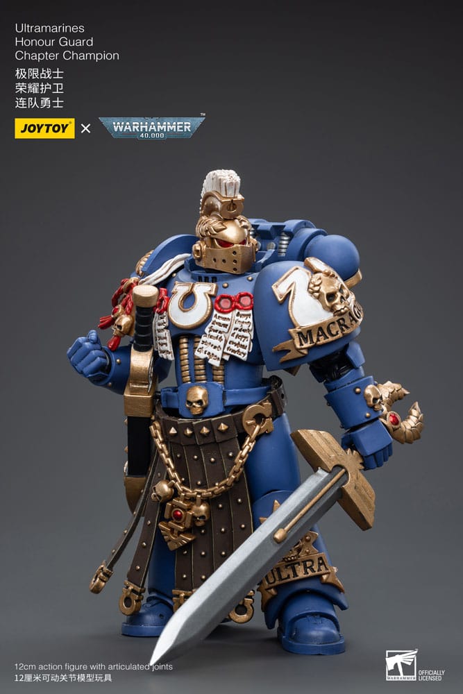 Warhammer 40k Actionfigur 1/18 Ultramarines Honour Guard Chapter Champion 12 cm - Versand: 5-7 Tage nach Bestellung