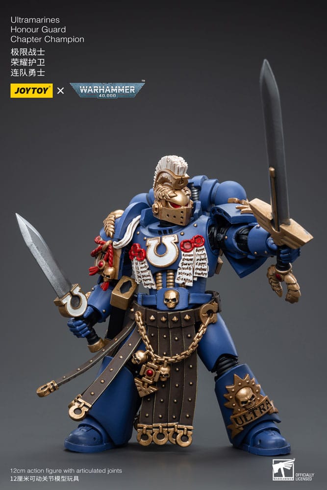 Warhammer 40k Actionfigur 1/18 Ultramarines Honour Guard Chapter Champion 12 cm - Versand: 5-7 Tage nach Bestellung