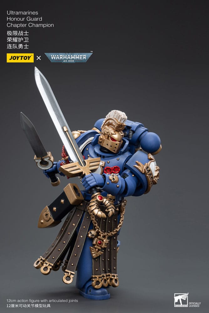 Warhammer 40k Actionfigur 1/18 Ultramarines Honour Guard Chapter Champion 12 cm - Versand: 5-7 Tage nach Bestellung