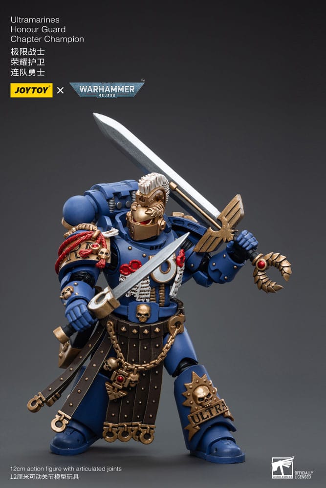 Warhammer 40k Actionfigur 1/18 Ultramarines Honour Guard Chapter Champion 12 cm - Versand: 5-7 Tage nach Bestellung