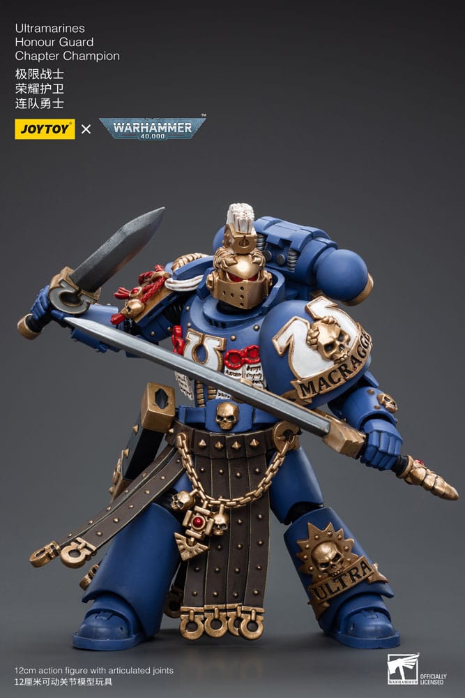 Warhammer 40k Actionfigur 1/18 Ultramarines Honour Guard Chapter Champion 12 cm - Versand: 5-7 Tage nach Bestellung