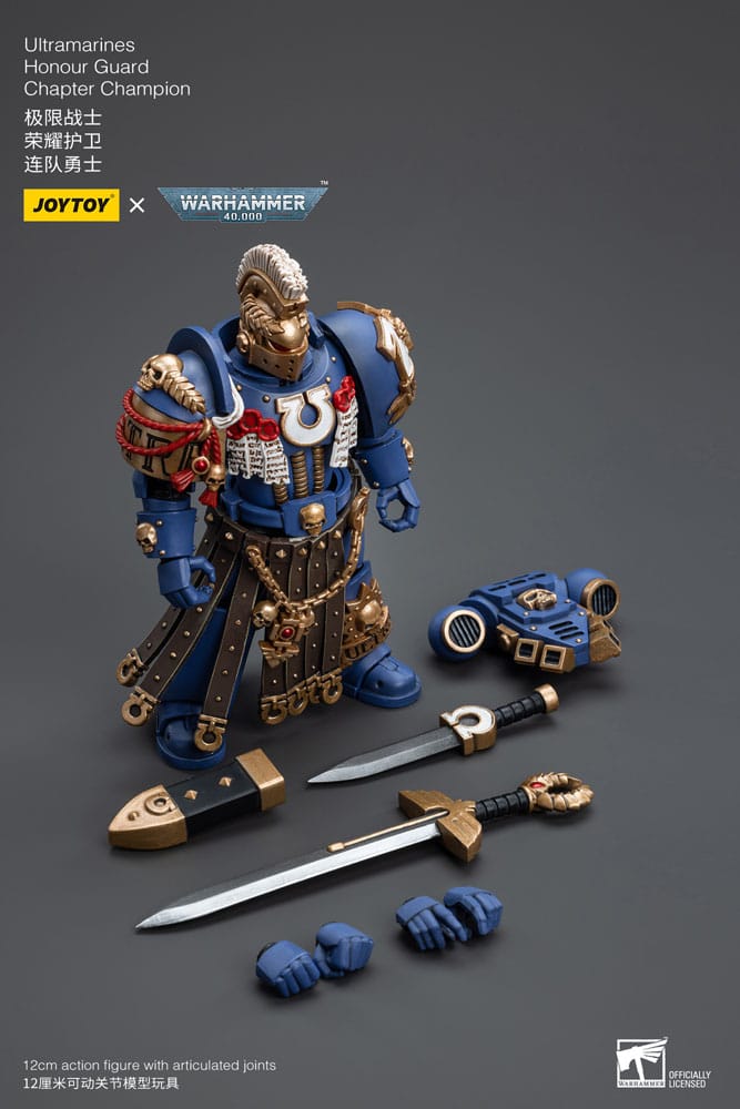 Warhammer 40k Actionfigur 1/18 Ultramarines Honour Guard Chapter Champion 12 cm - Versand: 5-7 Tage nach Bestellung