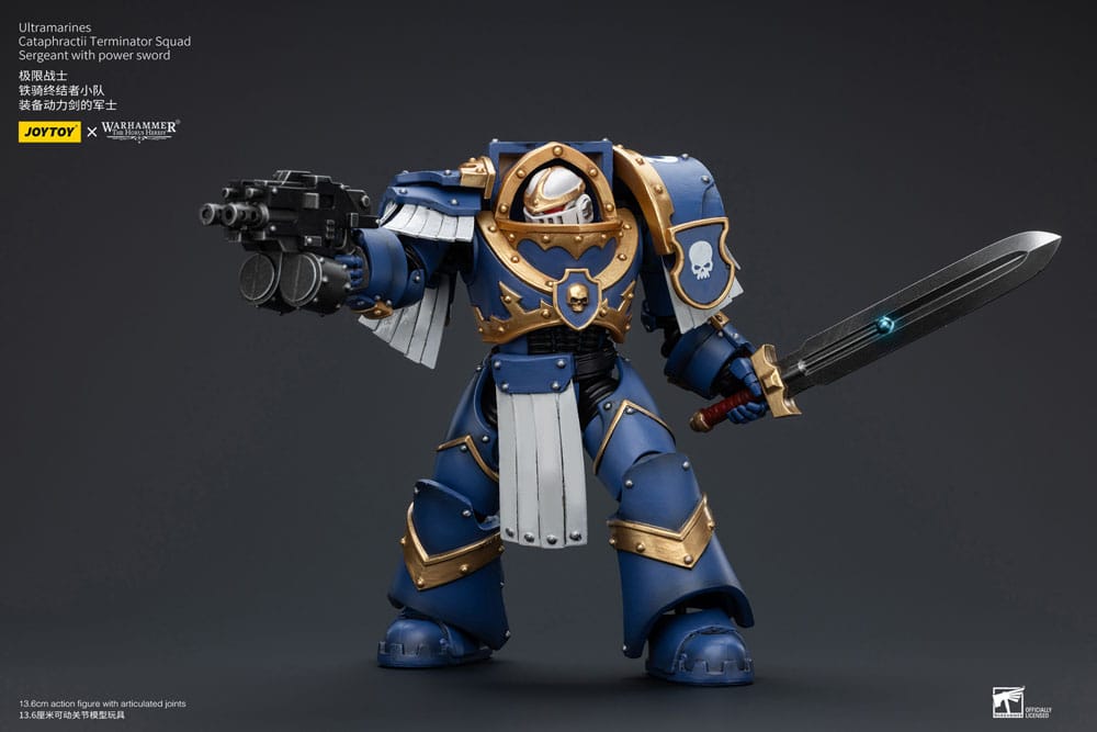 Warhammer The Horus Heresy Actionfigur 1/18 Ultramarines Cataphractii Terminator Squad Sergeant with Power Sword 14 cm - Versand: 5-7 Tage nach Bestellung