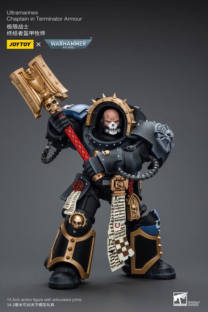 Warhammer 40k Actionfigur 1/18 Ultramarines Chaplain in Terminator Armour 12 cm - Preorder - ETA: 19.12.2025