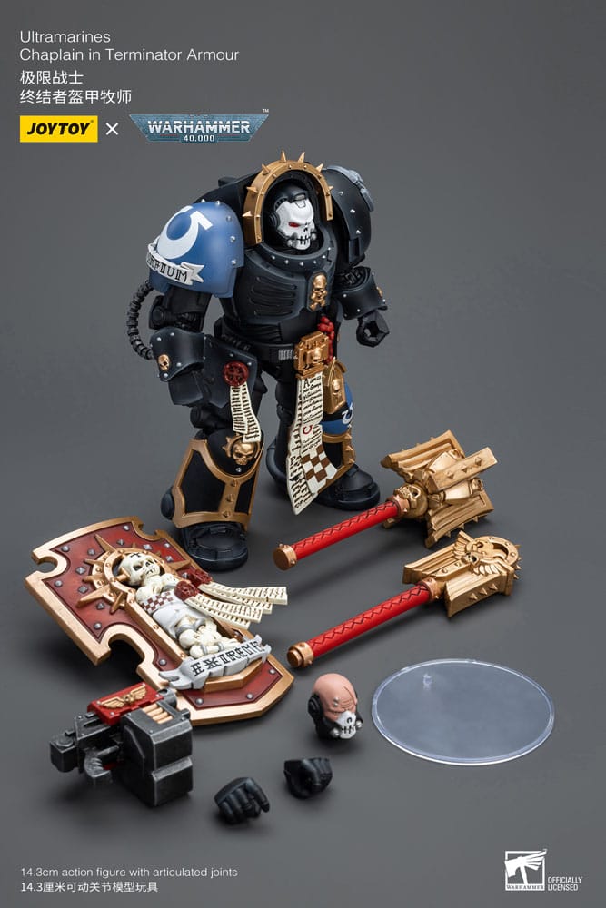 Warhammer 40k Actionfigur 1/18 Ultramarines Chaplain in Terminator Armour 12 cm - Preorder - ETA: 19.12.2025