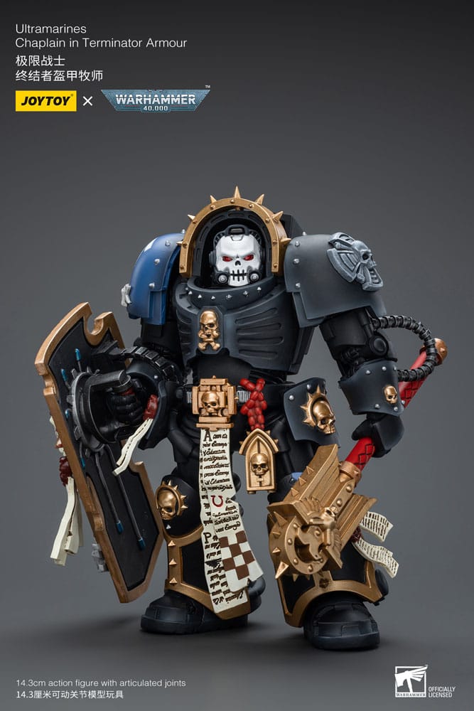 Warhammer 40k Actionfigur 1/18 Ultramarines Chaplain in Terminator Armour 12 cm - Preorder - ETA: 19.12.2025