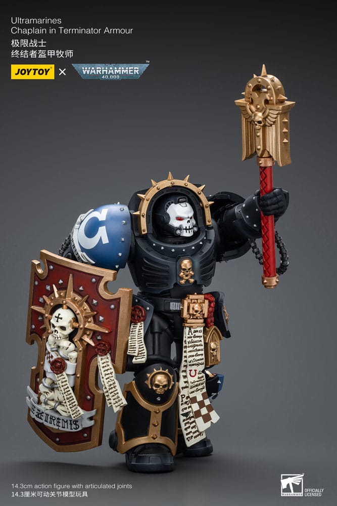 Warhammer 40k Actionfigur 1/18 Ultramarines Chaplain in Terminator Armour 12 cm - Preorder - ETA: 19.12.2025