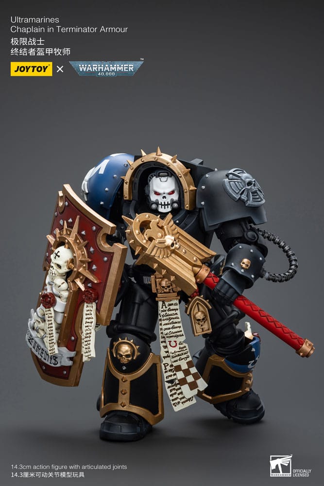 Warhammer 40k Actionfigur 1/18 Ultramarines Chaplain in Terminator Armour 12 cm - Preorder - ETA: 19.12.2025