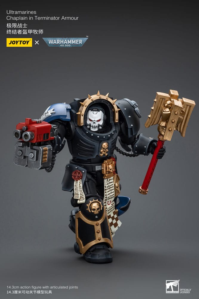 Warhammer 40k Actionfigur 1/18 Ultramarines Chaplain in Terminator Armour 12 cm - Preorder - ETA: 19.12.2025
