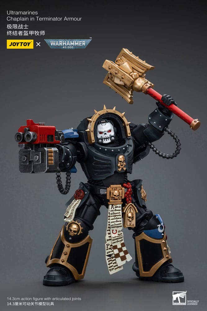 Warhammer 40k Actionfigur 1/18 Ultramarines Chaplain in Terminator Armour 12 cm - Preorder - ETA: 19.12.2025