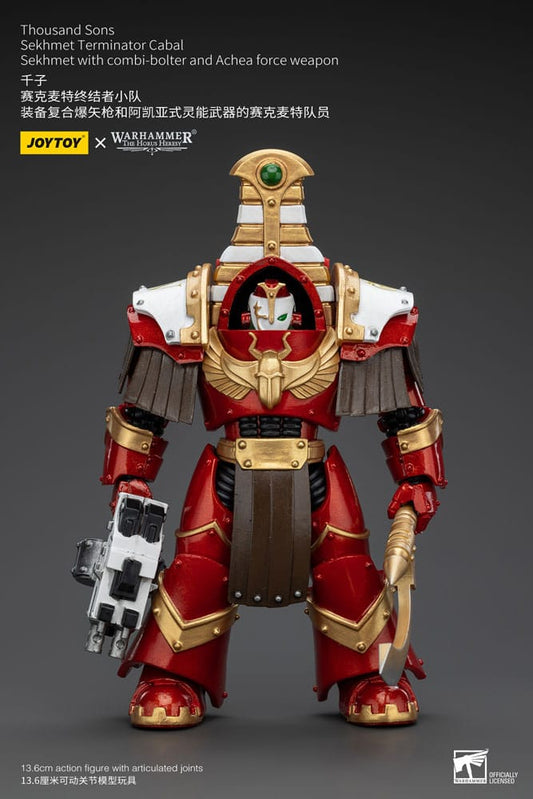 Warhammer The Horus Heresy Actionfigur 1/18 Thousand Sons Sekhmet Terminator Cabal Sekhmet with Combi-Bolter and Achea Force Weapon 14 cm - Versand: 5-7 Tage nach Bestellung