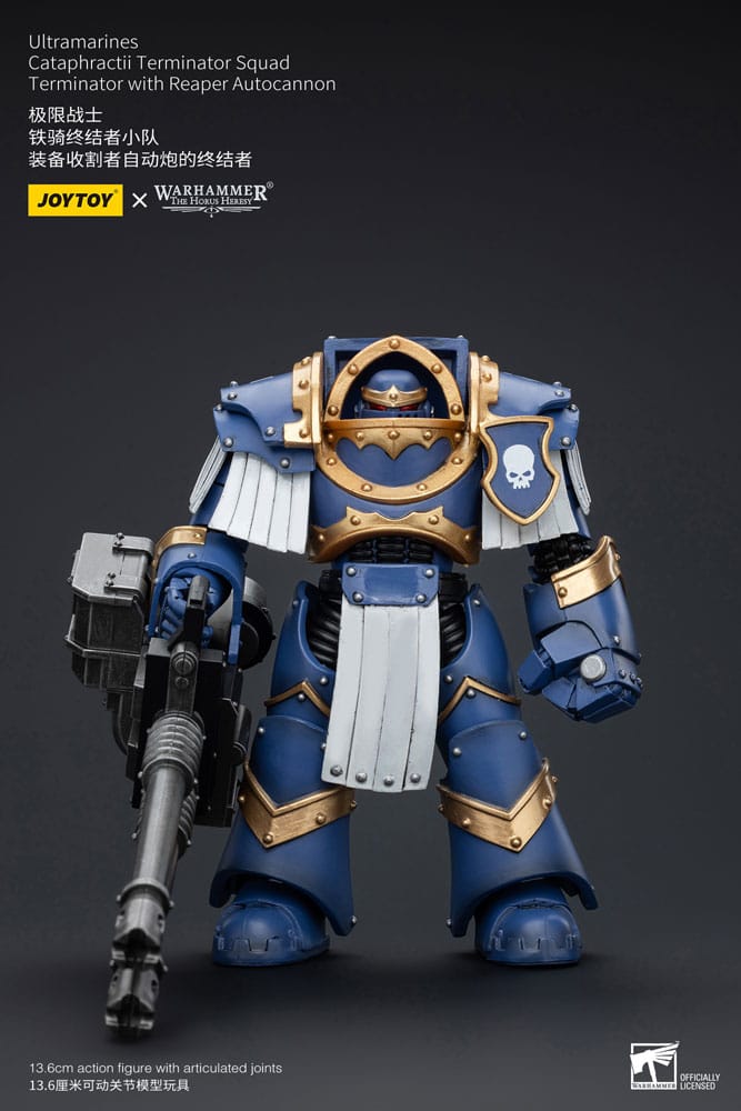 Warhammer The Horus Heresy Actionfigur 1/18 Uitramarines Cataphractii Terminator Squad Terminator with Reaper Autocannon 14 cm - Versand: 5-7 Tage nach Bestellung
