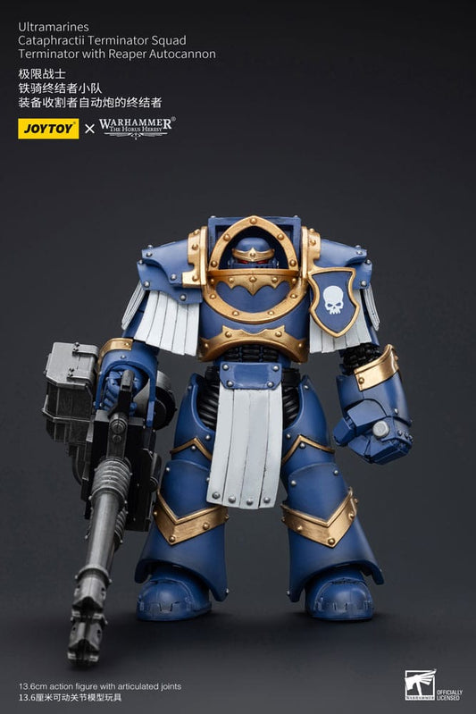 Warhammer The Horus Heresy Actionfigur 1/18 Uitramarines Cataphractii Terminator Squad Terminator with Reaper Autocannon 14 cm       - Versand: 5-7 Tage nach Bestellung