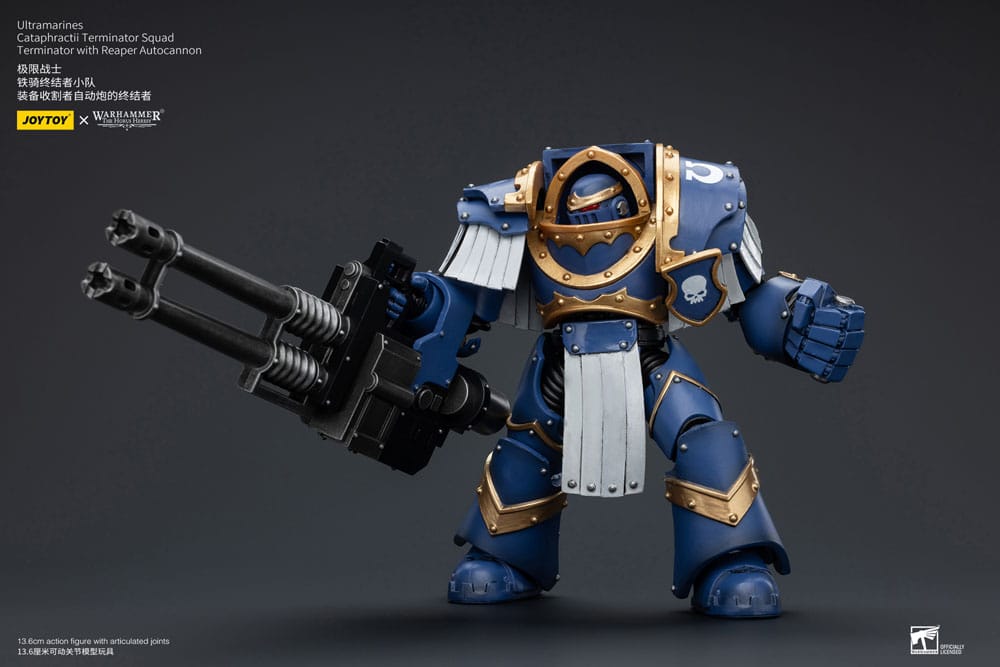 Warhammer The Horus Heresy Actionfigur 1/18 Uitramarines Cataphractii Terminator Squad Terminator with Reaper Autocannon 14 cm - Versand: 5-7 Tage nach Bestellung