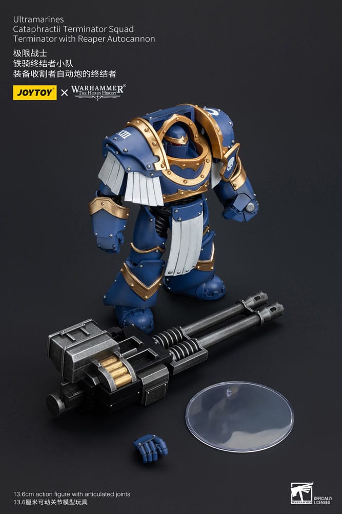 Warhammer The Horus Heresy Actionfigur 1/18 Uitramarines Cataphractii Terminator Squad Terminator with Reaper Autocannon 14 cm - Versand: 5-7 Tage nach Bestellung