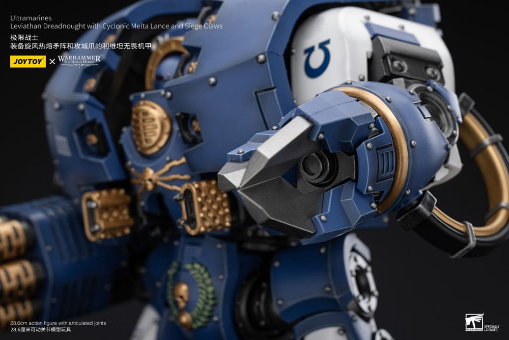 Warhammer The Horus Heresy Actionfigur 1/18 Ultramarines Leviathan Dreadnought with Cyclonic Melta Lance And Siege Claws 29 cm - Preorder - ETA: 07.11.2025