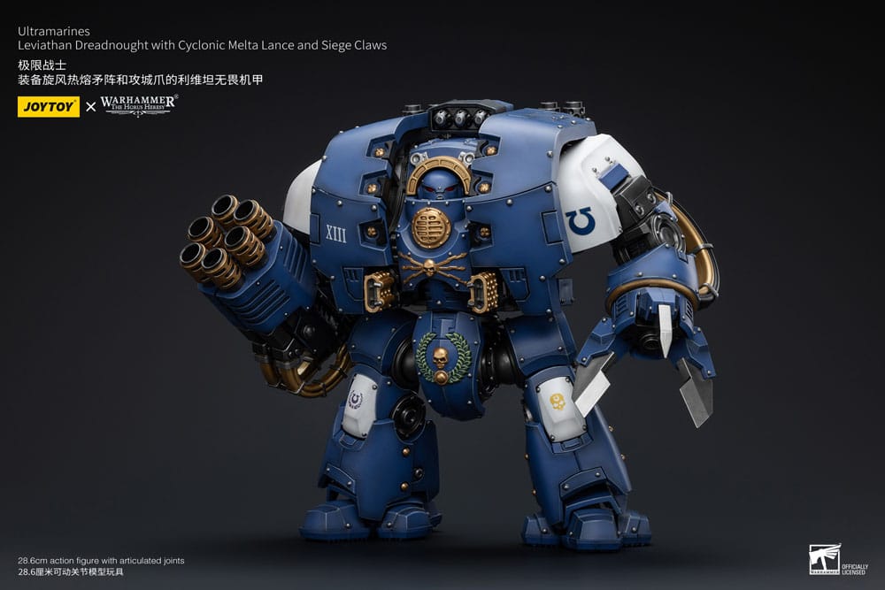 Warhammer The Horus Heresy Actionfigur 1/18 Ultramarines Leviathan Dreadnought with Cyclonic Melta Lance And Siege Claws 29 cm - Preorder - ETA: 07.11.2025